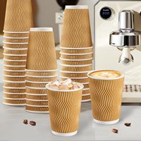 Manchon compostable certifié EN13432 pour gobelet à café en papier, prêt à emporter