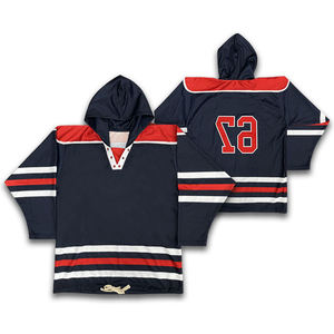 เสื้อเจอร์ซีย์เล่นฮ็อกกี้น้ำแข็งสำหรับผู้ชายของแคนาดาชุดเล่นฮ็อกกี้แขนยาวลายพิมพ์ซับลิเมชันสำหรับผู้ชาย - Product Image 1