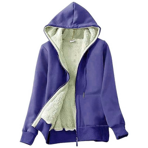 Abrigos de Invierno para Mujer, Chaqueta de Manga Larga, Suéter con Capucha de Lana, Abrigo de Lana Estampado, Abrigo de Lana con Capucha y Mangas Largas para Mujer - Product Image 5