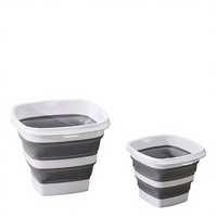 Bandeja Plegable Gruesa para Lavado Doméstico, Bandeja para Cebo de Pesca, Equipo de Pesca, Cuenco Grande de Plástico Portátil para Dormitorio Estudiantil, Cuenco Cuadrado Plegable