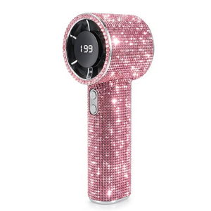 Factory Wholesale S5 Diamond Fan LED Display 199 Gear Adjustment Handheld Turbo Lash Fan for Eyelash <b>Extensions</b> - Product Image 1