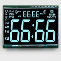 Écran LCD segmenté personnalisé avec icônes, signal de batterie, WiFi, température pour appareil connecté intelligent, monochrome, fabriqué en Chine/Guangxi