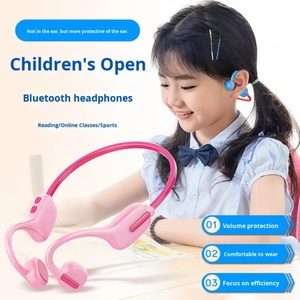 Headphone Nirkabel OTHC Anak-anak dengan Konduksi Tulang dan Pengait Telinga, LED 5.3, Tahan Air IPX-5, Baterai 200mAh, Waktu Putar 5-10 Jam, Cocok untuk Hadiah - Product Image 2