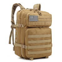 Sac à dos tactique 45L-Oxford imperméable 900D robuste, cadre interne ergonomique pour la randonnée, le camping, les voyages et l'extérieur