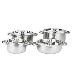 ชุดเครื่องครัวสเตนเลสสตีลแบบเหนี่ยวนำความร้อนสไตล์เกาหลี 8 ชิ้น พร้อมฝาปิดเหล็ก - Product Image 6