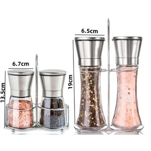 Moulin à poivre 180/200ML en acier inoxydable, bouteille à épices en verre, moulin à sel et poivre manuel, ustensiles de cuisine domestiques - Product Image 6