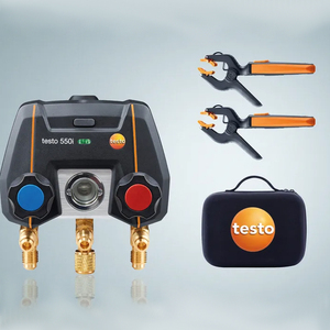 Gold Seller New Testo 550i Smart Kit - App-controlled Digital Manifold with Wireless <b>Clamp</b> Temperature Probes (NTC) - Product Image 2