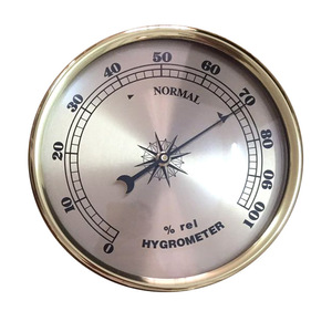 Alarme com painel de ouro para decoração de quartos de bebês, termômetro higrômetro de parede com barraômetro sem fio de 90 mm - Product Image 3