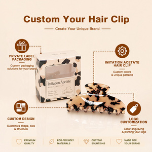 Pinza de Pelo de Acetato con Diseño de Tiburón, Colores Personalizados, para Mujer, Accesorios de Moda al por Mayor - Product Image 2