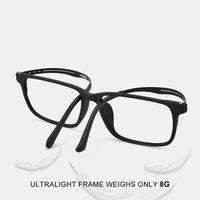 Nouvelles lunettes photochromiques anti-lumière bleue à monture carrée tendance pour hommes, verres plats rétro pour affaires