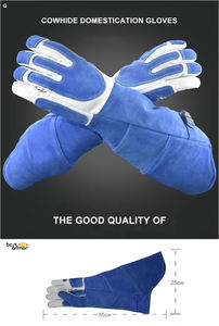 18-23 Inch Premium Lederen Huisdierenhandschoenen Swelder Anti-Bite Anti-Slip Hondentrainingshandschoenen Met Katoenen Voering Voor Het Hanteren Van Dieren - Product Image 4