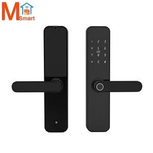 Wifi Zigbee Mobile App Smart Home Bloqueio De Porta Eletrônico De Alumínio Impressão Digital Dentro Handle Keyless Tuya Smart Lock