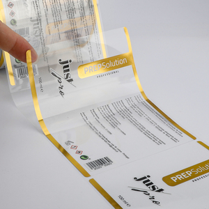 Etiqueta adhesiva transparente <span class=keywords><strong>de</strong></span> lámina dorada <span class=keywords><strong>de</strong></span> lujo personalizada, duradera, resistente al agua, impresa en UV, PVC, BOPP, código <span class=keywords><strong>de</strong></span> <span class=keywords><strong>barras</strong></span> reciclado, <span class=keywords><strong>Perfume</strong></span> para alimentos - Product Image 2