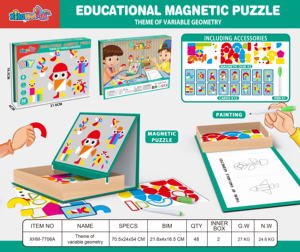 Rompecabezas Magnético Educativo para Niños de 4 Años, Bolsa de Almacenamiento Abierta, Primer Rompecabezas Magnético Educativo - Product Image 1