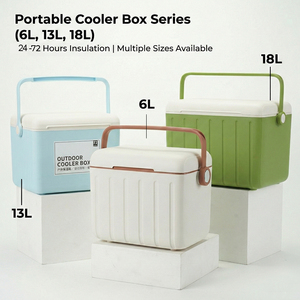 Buzluk Soğutucu Kutu Sert Plastik Açık Hava Piknik Plaj Araba Küçük Alan Bar Kutular Bira Promosyon Hediye Yiyecek Dondurucu 6L Soğutucu Kutu - Product Image 3
