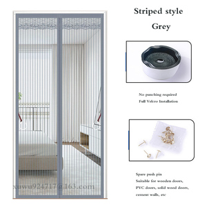 Tirai & Kelambu nyamuk, pintu layar magnetik nyamuk dengan magnet Full Strip dan bingkai kait bingkai penuh - Product Image 5