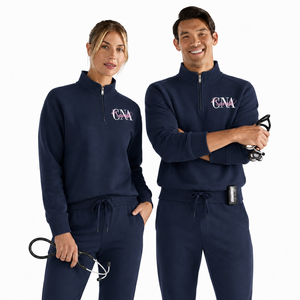 Felpa da Donna Personalizzata con Ricamo, Zip a un Quarto, Collo Alto, Invernale, con Logo - Product Image 4