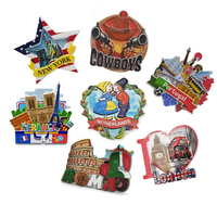 Aimant de réfrigérateur en résine en forme de cœur de Monaco souvenir logo personnalisé en gros