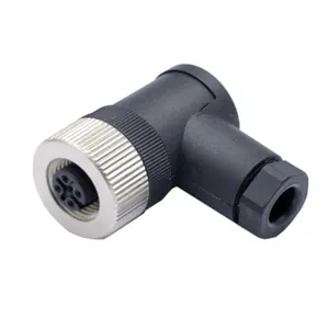 Signaal 4 Pin M12 Mannelijke En Vrouwelijke Luchtvaart Draad Connector Buigen Type Waterdichte Ip67 Cirkelvormige Connector Voor Netwerken Instrumenten