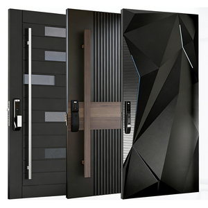 Puerta Principal de Estilo Moderno ZEKIN, Puerta de Entrada de Aluminio, Puertas Delanteras Antirrobo, Puerta de Seguridad a Prueba de Balas - Product Image 1