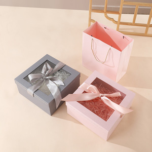 Caja de regalo de cartón rígido cuadrada transparente con tapa Heaven Earth <span class=keywords><strong>para</strong></span> <span class=keywords><strong>cumpleaños</strong></span>, recuerdos y regalos de San Valentín - Product Image 4
