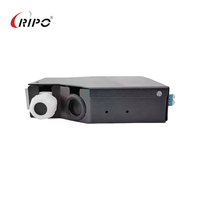 Boîtier de terminaison fibre optique Ripo 6 ports 12 cœurs à montage sur rail DIN, joint de raccordement noir/blanc/gris, garantie 1 an