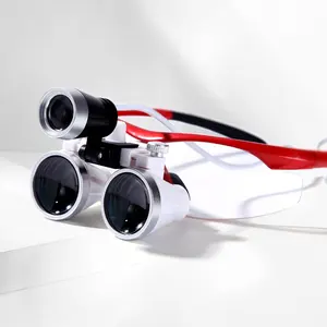 Lupas dentales Binocular quirúrgicas, 3,5x420, con luz LED para cabeza Dental