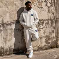 Ensemble deux pièces épais hiver-printemps, survêtement personnalisé pour homme, respirant, avec logo brodé, survêtements oversize pour hommes
