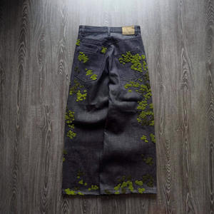 Pantalones Vaqueros Holgados de Alta Calidad Estilo Japonés para Hombre, Diseño Estampado, Corte de Bota, Nuevo Estilo Urbano, Pantalones Sakura 2025 - Product Image 2