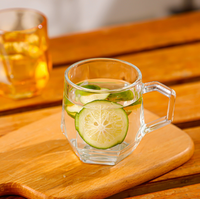 Gobelet en verre de haute valeur esthétique pour le thé en vrac simple et transparent, tasse de thé et de jus résistant à l'eau chaude