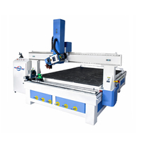 Jinan Mosencnc 1325 Máquina Router CNC de 4 Ejes con ATC Lineal, Cargador de Herramientas de 8 Posiciones, Control Remoto Único, de Alta Resistencia para Madera/MDF