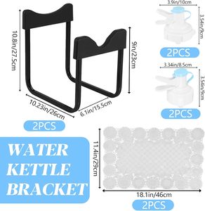 Support de bouteille d'eau pliable multifonction moderne en métal antidérapant de 5 gallons, support de distributeur d'eau portable écologique - Product Image 2