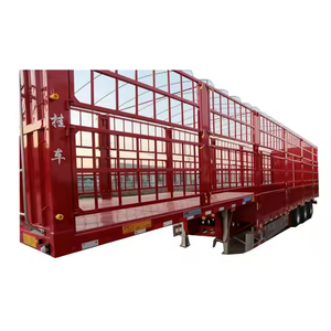 Superventas: Semirremolque de plataforma con vallas de 3 o 4 ejes y 60T para camión de carga, en venta - Product Image 2