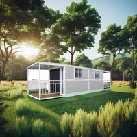 Maison préfabriquée de luxe contemporaine en conteneur, petit bâtiment en acier avec décoration de luxe, conception modulaire pliable