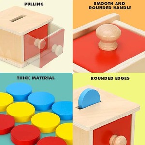 Đồ chơi cuộc sống Montessori gỗ Đồ chơi đối tượng vĩnh viễn bóng thả imbucare học tập hộp phát triển Thủ công mỹ nghệ 1 + 2 + năm tuổi trẻ sơ sinh - Product Image 6