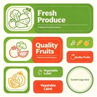 Gezondheidsvriendelijke, makkelijk te verwijderen, waterdichte, kleurvaste, voedsel-, groente- en fruit-etiketten/stickers zonder lijm.