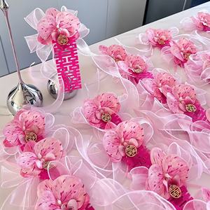 Cabezas de Orquídea Phalaenopsis, Rama Individual, Decoraciones Artificiales para Bodas, Hechas a Mano, Reutilizables, Accesorios para Exteriores, Decoración del Hogar - Product Image 1