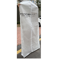 Personnalisé Grande Taille Blanc Non Tissé Anti-Poussière Robe Couverture Costume Manteau Stockage Vêtement Sacs Robe De Mariage Couverture Vêtements Organisateur