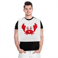 Bavoirs jetables en plastique amusants pour adultes Nonley – 50/100/200 pièces – Idéaux pour les fêtes, la cuisson des crabes et des fruits de mer, les restaurants