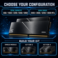 Mémoire RAM Nocturne DDR4 16 Go 3200 MHz PC4 pour Ordinateur de Bureau, 8 Go DDR4 16 Go 3200 MHz, Module RAM UDIMM, Pièces d'Ordinateur de Bureau