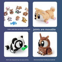 2026 Gzyuyou Figurines d'animaux imprimées en 3D, mignonnes girafes, hiboux, lapins, décorations de bureau et cadeaux d'anniversaire