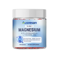 SPL 14 en 1 Gummies au magnésium pour le sommeil, complément alimentaire, vitamine D3, zinc, gummies pour adultes, 14 en 1 Gummies au magnésium