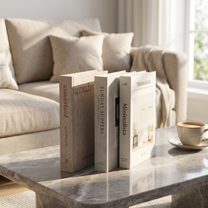 Ensemble de faux livres décoratifs neutres pour <span class=keywords><strong>la</strong></span> maison, texture lin, faux <span class=keywords><strong>livre</strong></span> creux pour <span class=keywords><strong>la</strong></span> décoration des étagères du salon et de <span class=keywords><strong>la</strong></span> chambre - Product Image 4