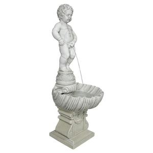 Statue de garçon qui fait <span class=keywords><strong>pipi</strong></span> en marbre blanc de taille réelle pour jardin extérieur à vendre - Product Image 6