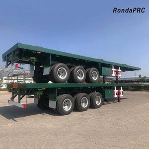 Harga Murah 3 as roda 20 kaki 40 kaki rangka kontainer digunakan kasur datar <span class=keywords><strong>Semi</strong></span> Trailer dengan kunci kontainer - Product Image 5
