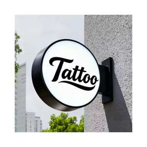 Letrero Luminoso Publicitario Exterior Personalizado con Impresión 3D, Logotipo, Caja de Luz Acrílica LED de Acero Metálico Comercial Iluminada - Product Image 1