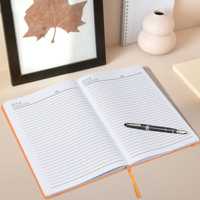 Carnet A4 à couverture rigide personnalisé avec texte, journal intime avec fermeture élastique et marque-page en ruban