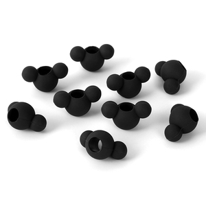 Tête de souris Perles en silicone souple mignonnes Outils d'extension de coiffure colorés pour filles Accessoires de cheveux - Product Image 3