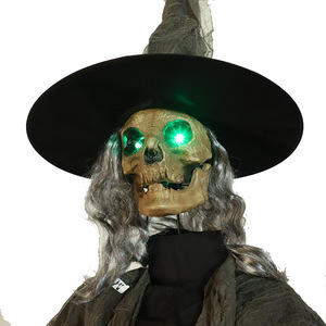 Decorazione Animata Elettrica a Induzione Meccanica per Halloween: Grande Strega Oscillante, Fantasma Luminoso, Scheletro Ornamentale in Piedi - Product Image 5
