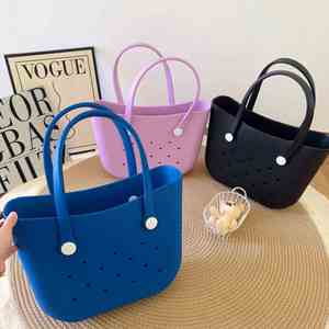 Large Capacity EVA Holes <b>Bags</b> Girls Waterproof Beach Handbag Outdoor Travel Shopping Tote <b>Bag</b> - Product Image 2